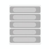 5-piece Self-adhesive Mosquito Stickers for Screen Windows with Drain Holes - Gray