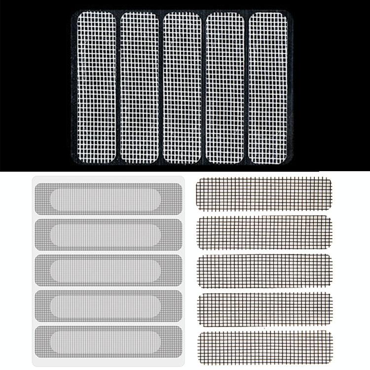 5-piece Self-adhesive Mosquito Stickers for Screen Windows with Drain Holes - Gray