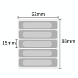 5-piece Self-adhesive Mosquito Stickers for Screen Windows with Drain Holes - Gray - Top-Down View