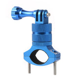 Action Camera Bicycle Mounting Bracket - Aluminum Alloy Clip - Black