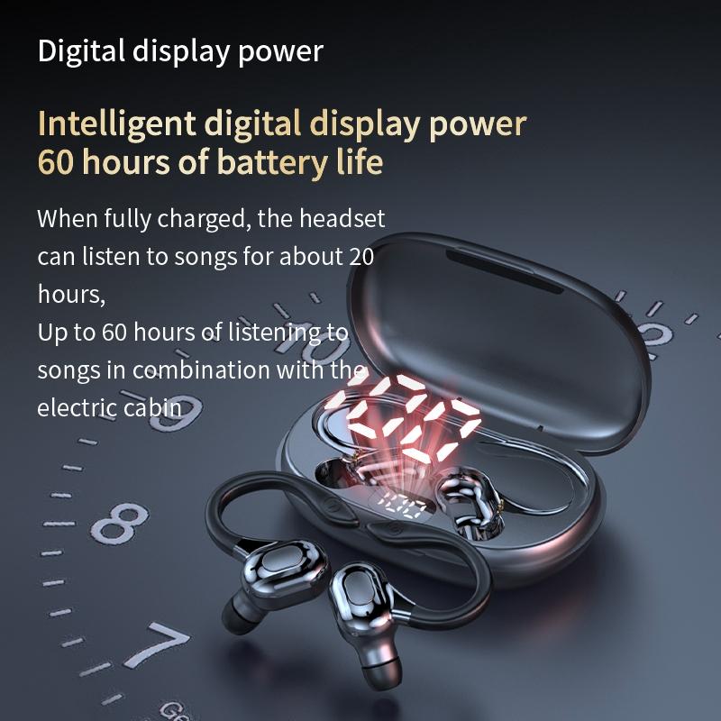 Wireless Bluetooth Earphones with Charging Case - F8 - Black Double Ear