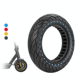 10 Inflatable Honeycomb Solid Run-flat Tire Electric Scooter - 36Mm Slot Blue - Side View