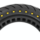 10 Inflatable Honeycomb Solid Run-flat Tire Electric Scooter - 36Mm Slot Blue - Rear View