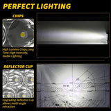 12 - 30V 12W 6000K 2.5 Inch Car Led Engineering Auxiliary Light White Light - 45-Degree Angle