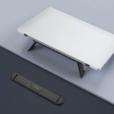 Portable Vertical Laptop Cooling Stand - Desktop Mount - Black - Side View