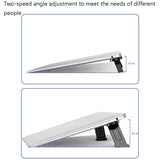 Portable Vertical Laptop Cooling Stand - Desktop Mount - Black - 45-Degree Angle