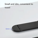 Portable Vertical Laptop Cooling Stand - Desktop Mount - Black - Rear View