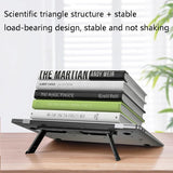 Portable Vertical Laptop Cooling Stand - Desktop Mount - Black - Close-Up Angle