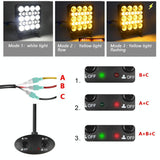 4 Inch Square Mixed Luminous Double Arrow Angel Eye Car Work Light - Extra Image