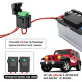 4 Inch Square Mixed Luminous Double Arrow Angel Eye Car Work Light - Extra Image