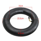 Electric Scooter Inner Tube - 10X2.5 / 2.75 45 Degree Valve Thickened Yellow Stripes - Top-Down View