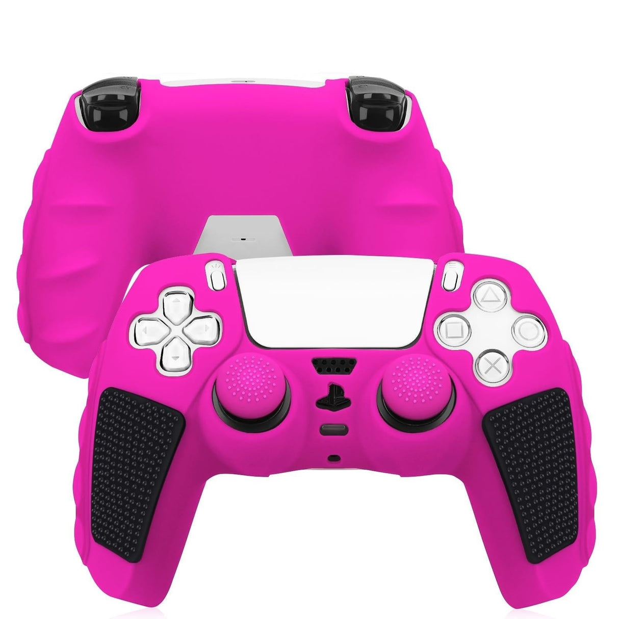 Silicone Gamepad Cover for Sony Ps5 - no Rocker Caps - Black White