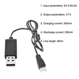 10-pack Usb Charging Cable for Drone - 3.7v 350mah Air-to-air Plug no Protection - Rear View