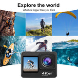 Outdoor Waterproof Dual Screen Wifi Sports Camera with Anti-shake Hd Video - Extra Image