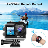 Outdoor Waterproof Dual Screen Wifi Sports Camera with Anti-shake Hd Video
