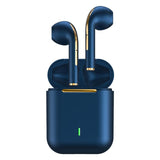 Wireless In-ear Earphones with Long Battery Life - Bluetooth 5.0 Blue - Front View