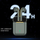 Wireless In-ear Earphones with Long Battery Life - Bluetooth 5.0 Blue - Top-Down View