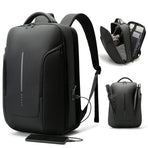 Men Commuter Laptop Backpack - Black