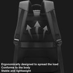 Men Commuter Laptop Backpack - Black