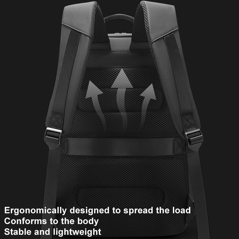 Men Commuter Laptop Backpack - Black