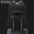 Men Commuter Laptop Backpack - Black