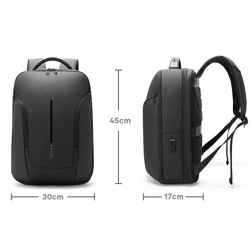 Men Commuter Laptop Backpack - Black