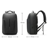 Men Commuter Laptop Backpack - Black - Close-Up Angle