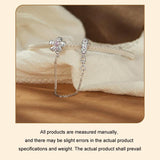 925 Sterling Silver Romantic Bow Safety Chain For Diy Beaded Accessories - 45-Degree Angle