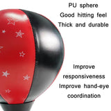 Desktop Boxing Speed Ball With Reaction Target - Red / Black - Top-Down View