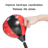 Desktop Boxing Speed Ball With Reaction Target - Red / Black - 45-Degree Angle