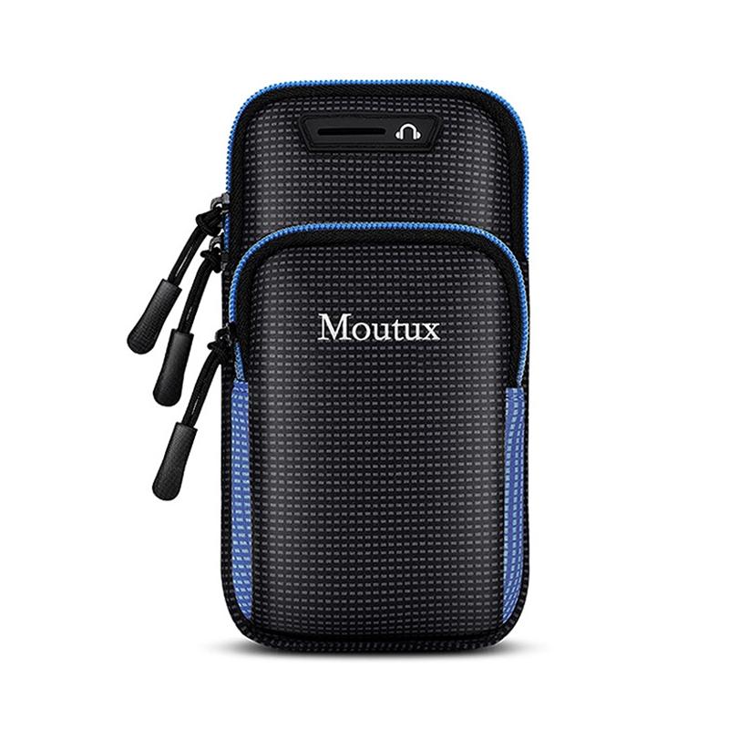 Waterproof Running Arm Bag For Outdoor Sports - Black