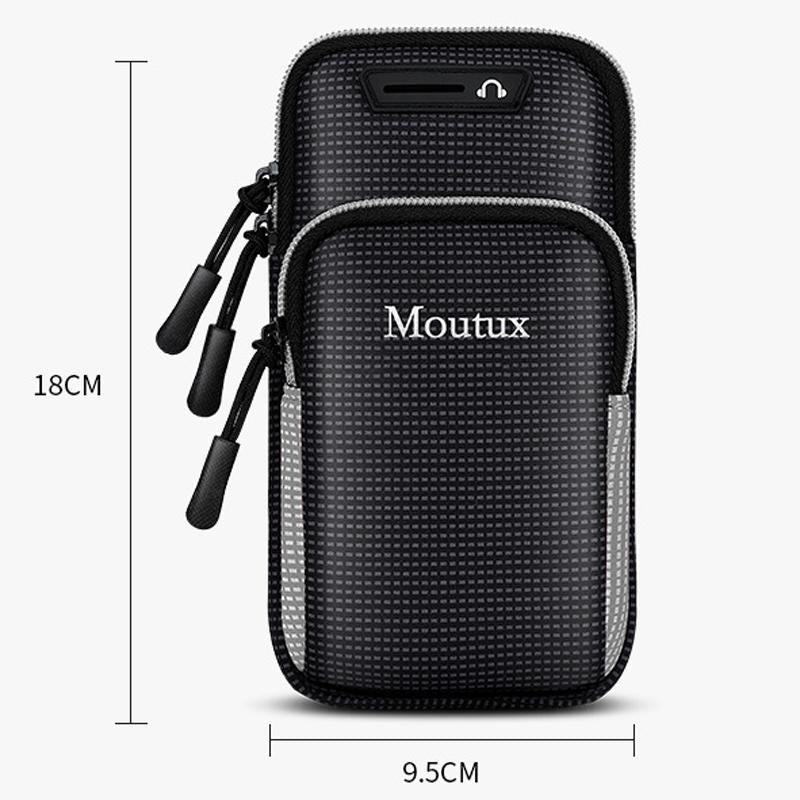 Waterproof Running Arm Bag For Outdoor Sports - Black