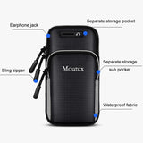 Waterproof Running Arm Bag For Outdoor Sports - Black