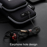 Waterproof Running Arm Bag For Outdoor Sports - Black - Close-Up Angle