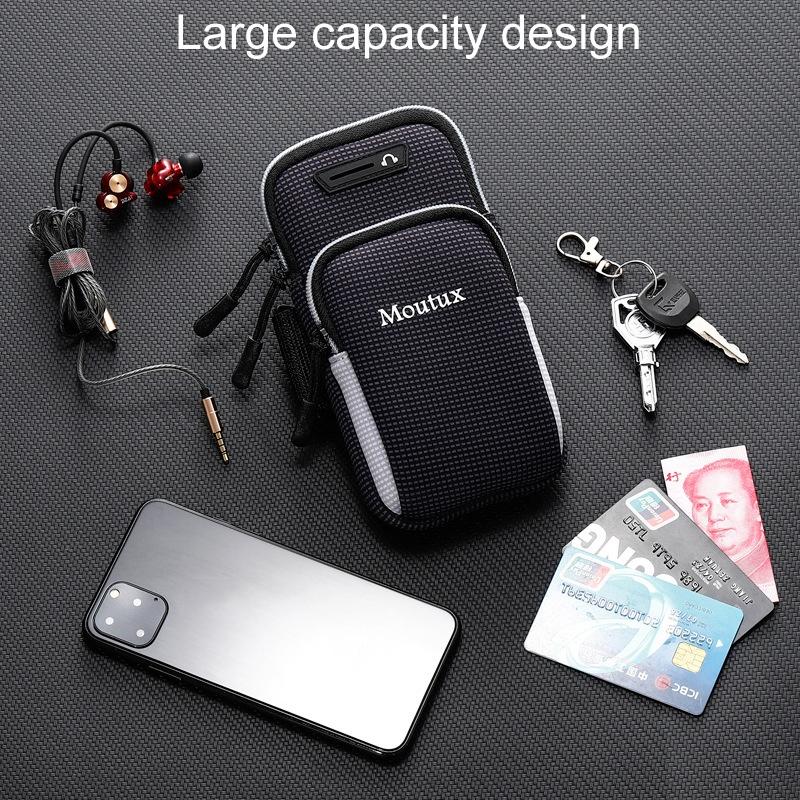 Waterproof Running Arm Bag For Outdoor Sports - Black
