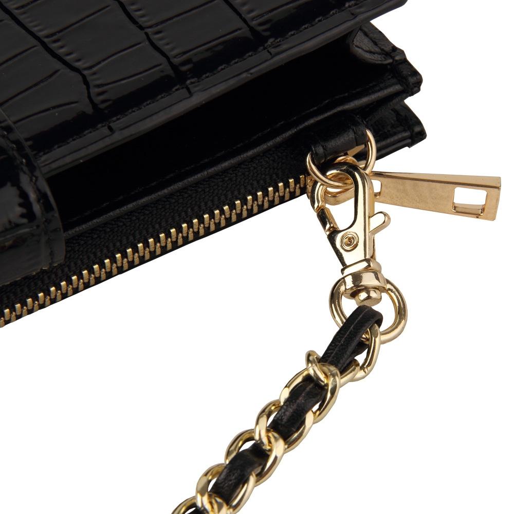 Long Crossbody Mini Shoulder Bag For Coins & Phone - Wine Red