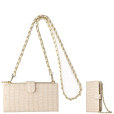 Long Crossbody Mini Shoulder Bag For Coins & Phone - Wine Red
