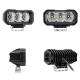 40W 9V - 30V 5 Inch Waterproof 3 - Eye Headlight - Spotlight White Light - Front View