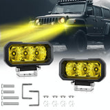 40W 9V - 30V 5 Inch Waterproof 3 - Eye Headlight - Spotlight White Light - 45-Degree Angle