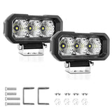 40W 9V - 30V 5 Inch Waterproof 3 - Eye Headlight - Spotlight White Light - Extra Image