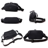 Men Personalized Chest Bag For Commuting - Black - Top-Down View