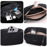 Men Personalized Chest Bag For Commuting - Black - 45-Degree Angle