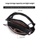 Men Personalized Chest Bag For Commuting - Black
