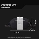 Men Personalized Chest Bag For Commuting - Black