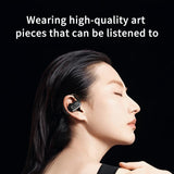 Bluetooth Earphones with Ear-mount Design - Beige - Close-Up Angle