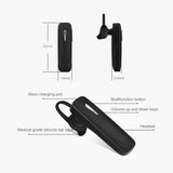 Wireless Bluetooth Earphone for Samsung - Hands Free V4.1 Black - Side View