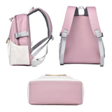 Large Splash Proof Backpack For Outings & School - Pink - Side View