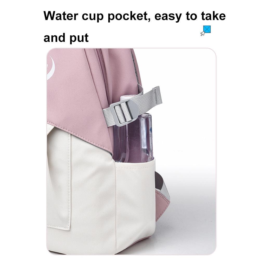 Large Splash Proof Backpack For Outings & School - Pink
