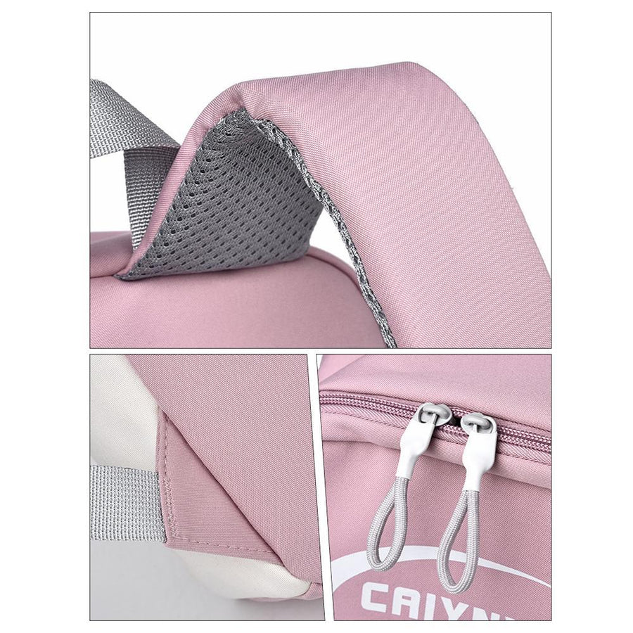Large Splash Proof Backpack For Outings & School - Pink