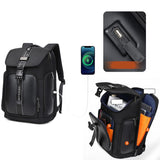Waterproof Men Business Backpack Black - Side View